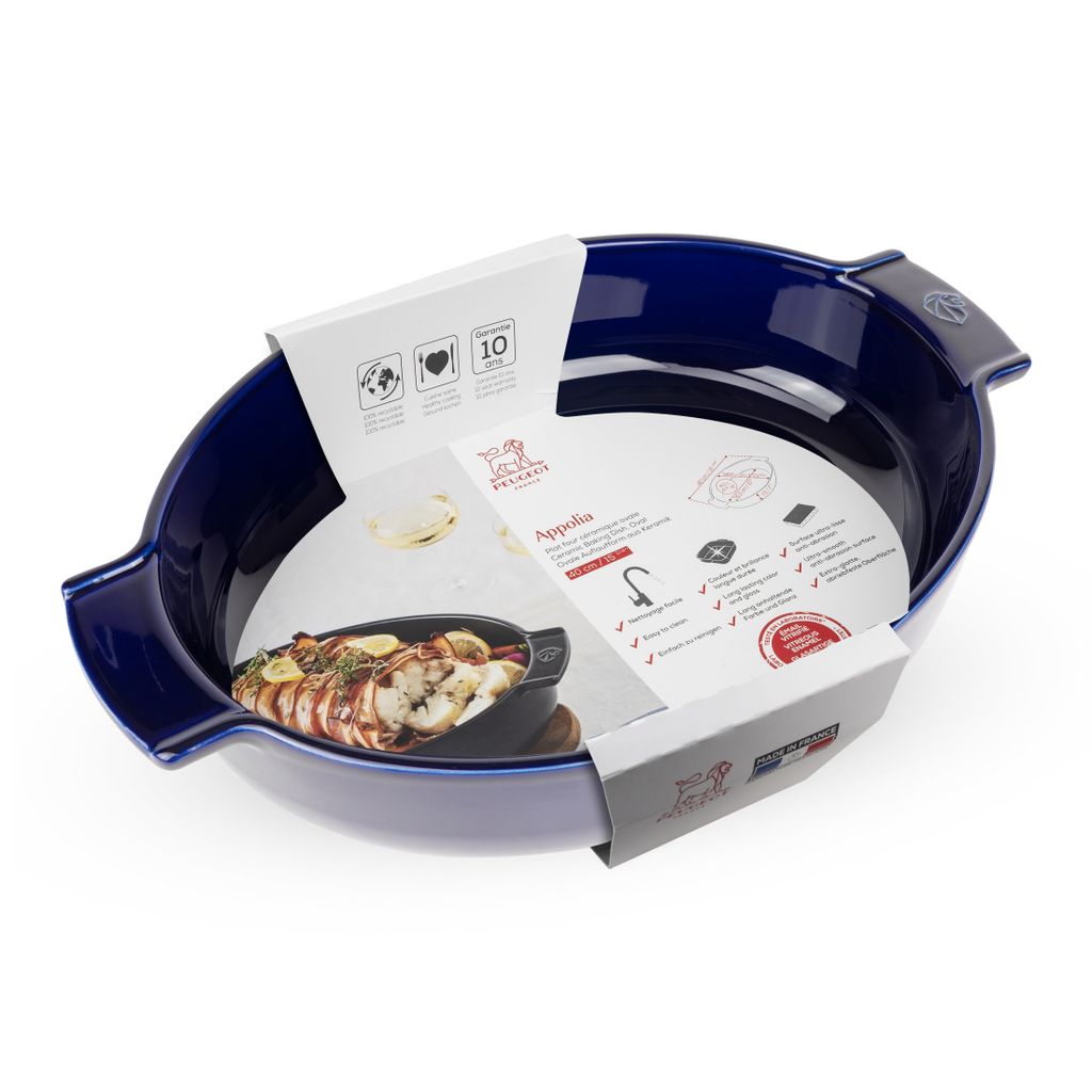 Plat à four ovale bleu 40 cm - Visuel 2
